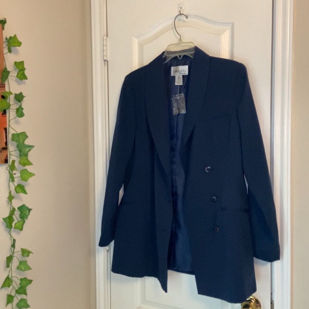 Tower Hill Collection Dark Navy-Blue Blazer, Size 10 Jacket